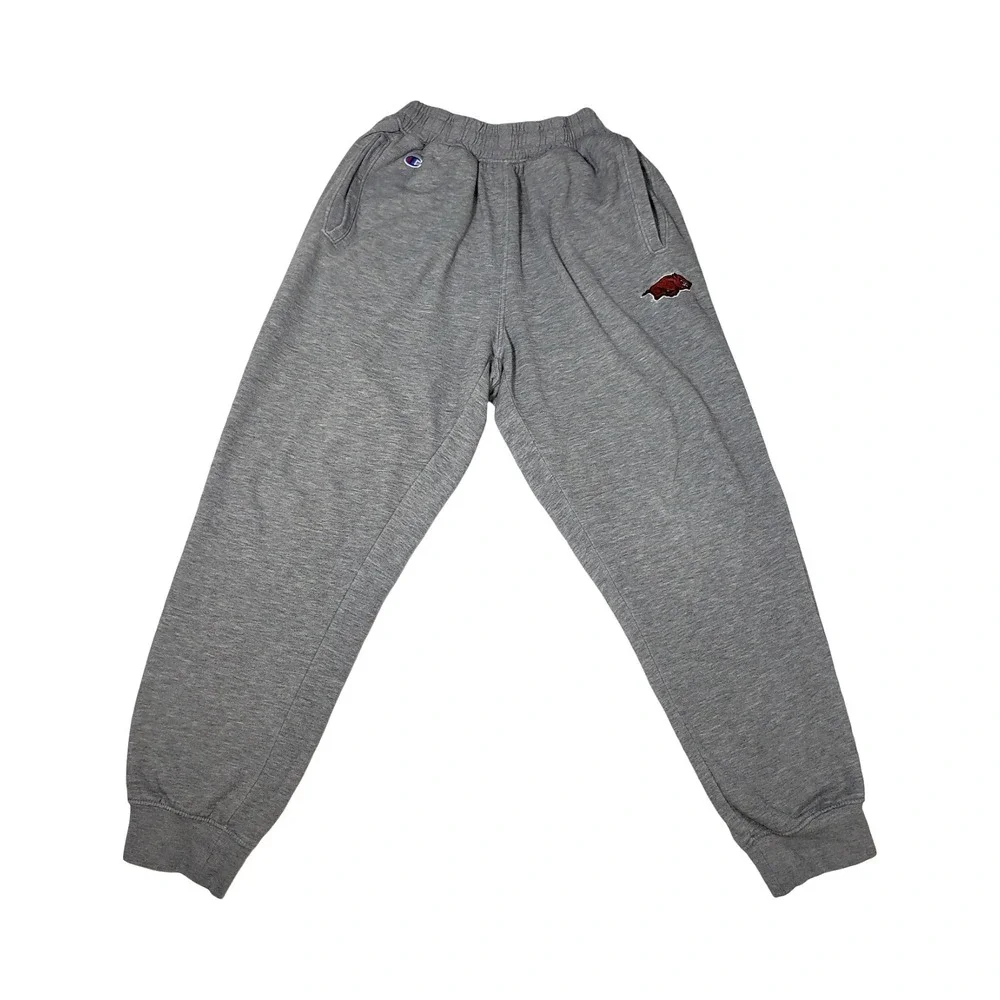 Champion Arkansas Razorbacks Heather Gray Jogger Sweatpants Mens Medium